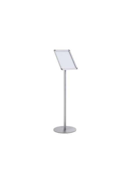 Expositor de pie bi-office para formato din a4 marco aluminio plegable 1100x320 cm