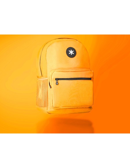 Mochila antartik con asa y bolsillo frontal con cremallera color mostaza 320x140x430 mm