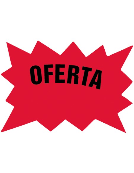 Cartel cartulina etiquetas marcaprecios rojo fluorescente160x110 mm bolsa de 50 etiquetas