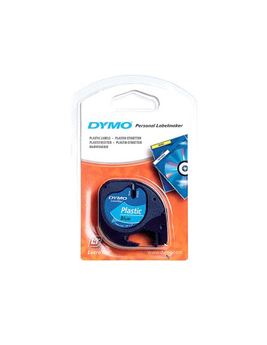 Cinta dymo 12mmx4mt -negro/azul para maquina...