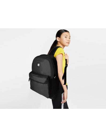 Cartera antartik mochila con asa y bolsillo frontal concremallera color negro 320x140x430 mm