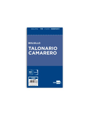Talonario liderpapel camarero bolsillo original...