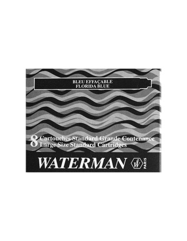 Tinta estilografica waterman negra caja de 8...