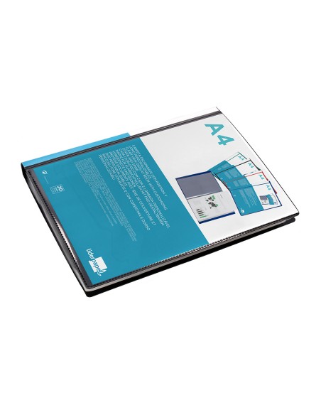 Carpeta liderpapel personaliza 37715 20 fundas canguro polipropileno din a4 negra portada y lomo personalizable