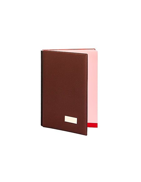 Portafirmas pardo 0875 18 departamentos color burdeos