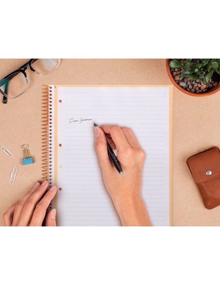 Cuaderno espiral a4 micro antartik tapa forrada80h 90 gr horizontal 1 banda 4 taladros color verde