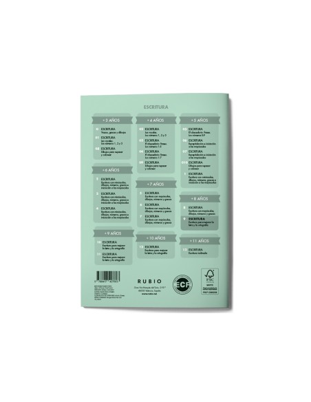 Cuaderno rubio caligrafia nº 9