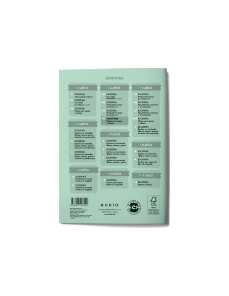 Cuaderno rubio caligrafia nº 09