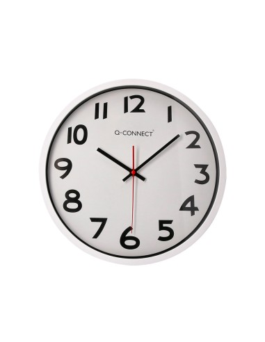 Reloj q-connect de pared plastico oficina...