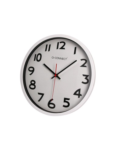 Reloj q-connect de pared plastico oficina...
