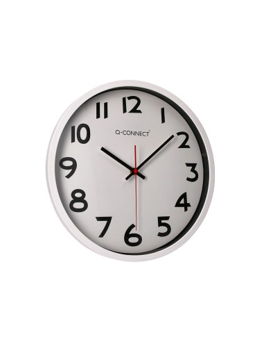 Reloj q-connect de pared plastico oficina...