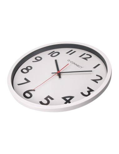 Reloj q-connect de pared plastico oficina...