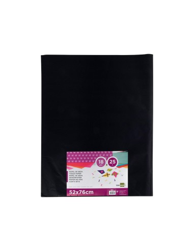 Papel seda liderpapel negro 52x76 cm 18 gr...