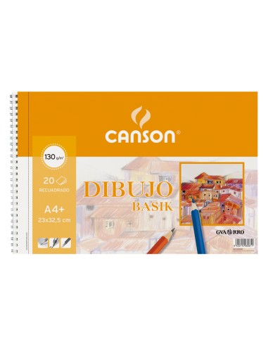 Bloc dibujo basik din a4+ espiral 23 x 32.5 cm...