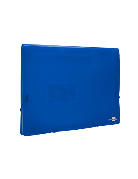 Carpeta liderpapel clasificador fuelle 32112 polipropileno din a4 azul transparente 13 departamentos