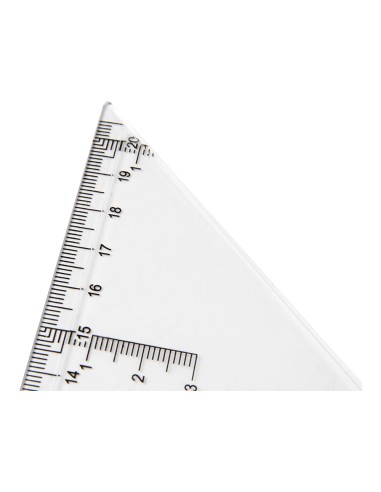 Escuadra liderpapel 30 cm plastico cristal