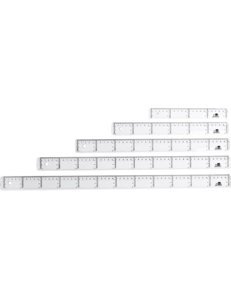 Regla liderpapel plastico cristal 40 cm