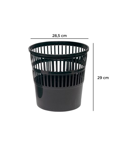 Papelera plastico q-connect 15 litros rejilla...