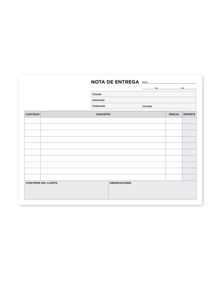 Talonario liderpapel entregas cuarto original t129 apaisado
