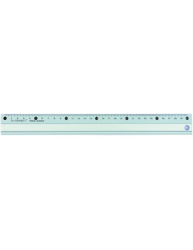 Regla q-connect metalica aluminio 30 cm