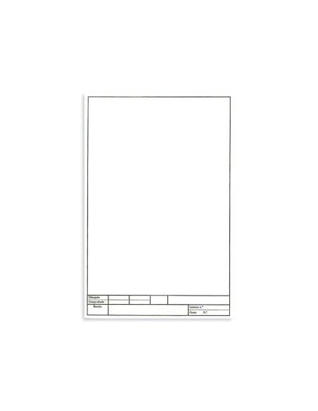 Papel dibujo liderpapel 210x297mm 150g/m2 con cajetin para datos