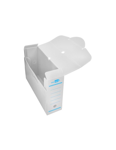 Caja archivo definitivo plastico liderpapel lomo 100 mm blanco 360x100x260 mm
