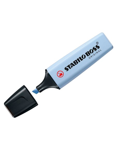 Rotulador stabilo boss fluorescente 70 pastel azul ventoso