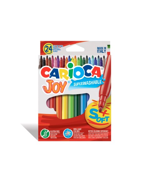 Rotulador carioca joy caja de 24 unidades colores surtidos