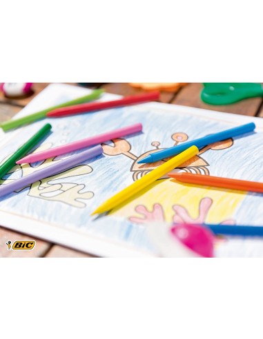 Lapices cera plastidecor caja de 12 colores...