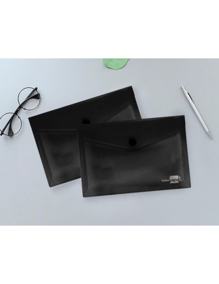 Carpeta liderpapel dossier broche polipropileno din a6 negro opaco