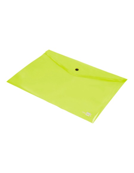 Carpeta liderpapel dossier broche polipropileno din a4 amarillo fluor opaco 50 hojas