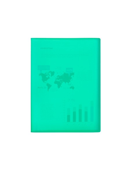 Carpeta liderpapel escaparate 30 fundas polipropileno din a4 verde translucido