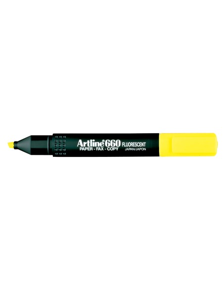 Rotulador artline fluorescente ek-660 amarillo punta biselada