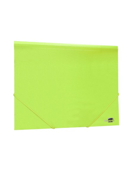 Carpeta liderpapel gomas solapas polipropileno din a4 amarillo fluor opaco