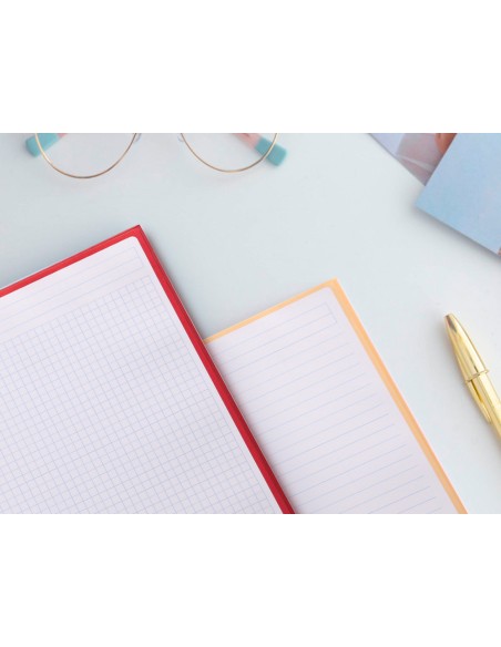 Cuaderno espiral a4 micro antartik tapa forrada 80h 90 gr cuadro 5mm 1 banda 4 taladros frambuesa