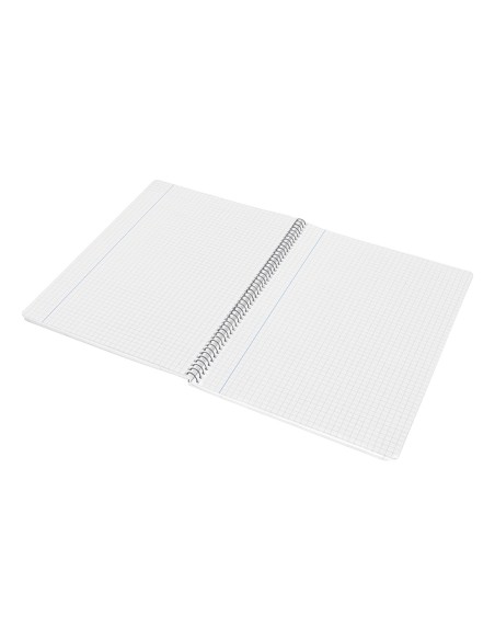 Cuaderno espiral liderpapel folio witty tapa dura 80h 75gr cuadro 4mm con margen color negro