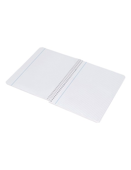 Cuaderno espiral liderpapel cuarto witty tapa dura 80h 75gr cuadro 4mm con margen color negro