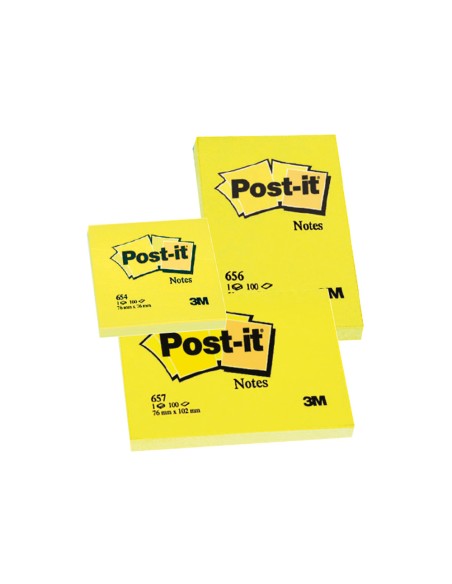 Bloc de notas adhesivas quita y pon post-it 76x76 mm con 100 hojas
