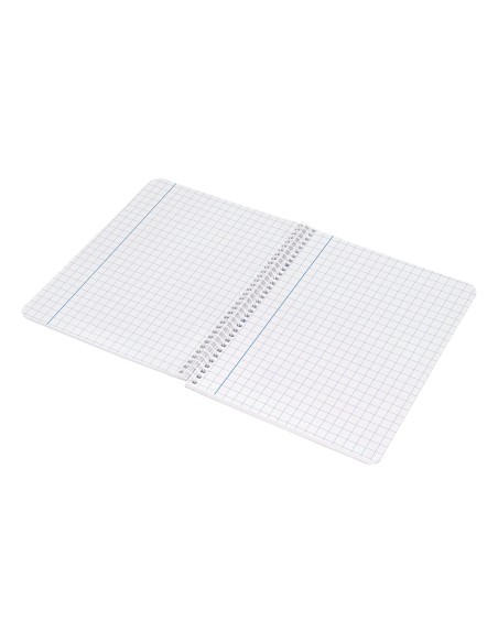 Cuaderno espiral liderpapel cuarto smart tapa blanda 80h 60gr cuadro 8mm con margen colores surtidos