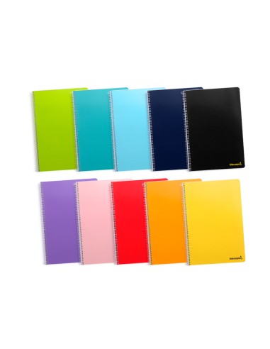 Cuaderno espiral liderpapel a4 micro smart tapa...