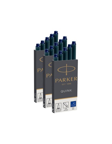 Tinta estilografica parker negra caja de 5...