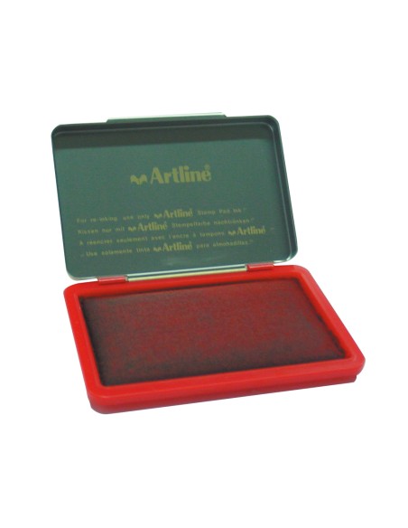 Tampon artline ehp-3 rojo base de plastico 67x106 mm