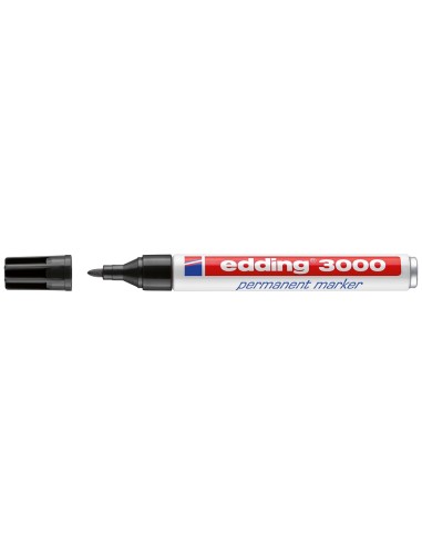 Rotulador edding marcador permanente 3000 negro...