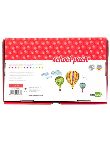 Lapices de colores liderpapel school pack de...