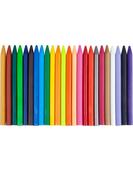 Lapices cera liderpapel caja de 24 unidades colores surtidos