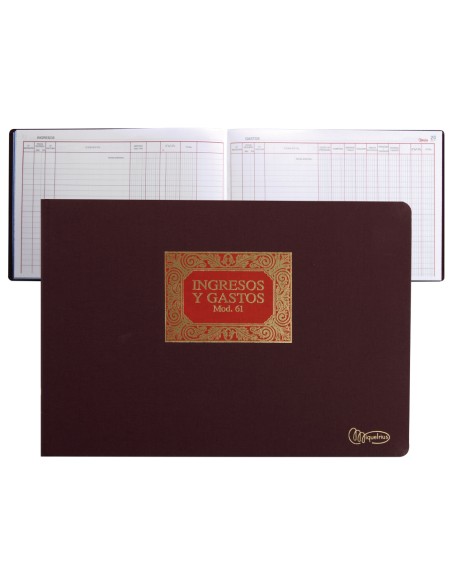 Libro miquelrius n.61 folio 100 hojas ingresos y gastos