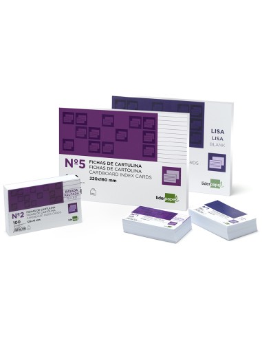 Ficha liderpapel rayada nº4 125x200 mm 180gr...