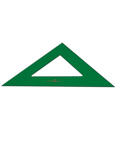 Escuadra faber castell 25 cm plastico verde