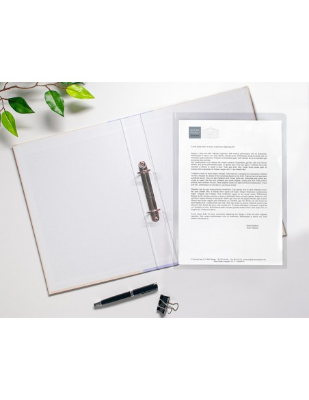 Carpeta dossier uñero plastico q-connect 180 mc folio transparente