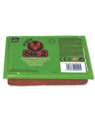 Arcilla argila sio-2 color rojo paquete de 1,5 kg